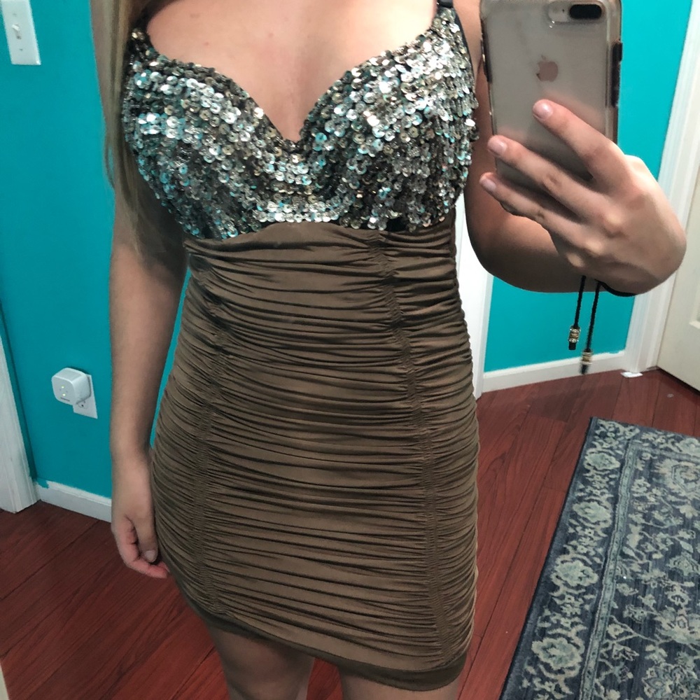 Sparkly brown dress